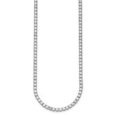 14k White Gold 36 carat Lab Grown Diamond VS/SI+ G+ Complete Round 24 inch Straight Tennis Necklace